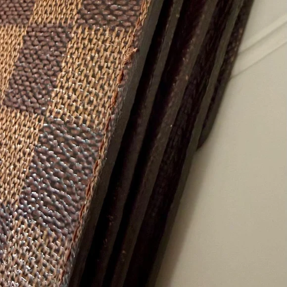 Louis Vuitton Damier Ebene Flap WalletBrown LV Authentic - Picture 8 of 10